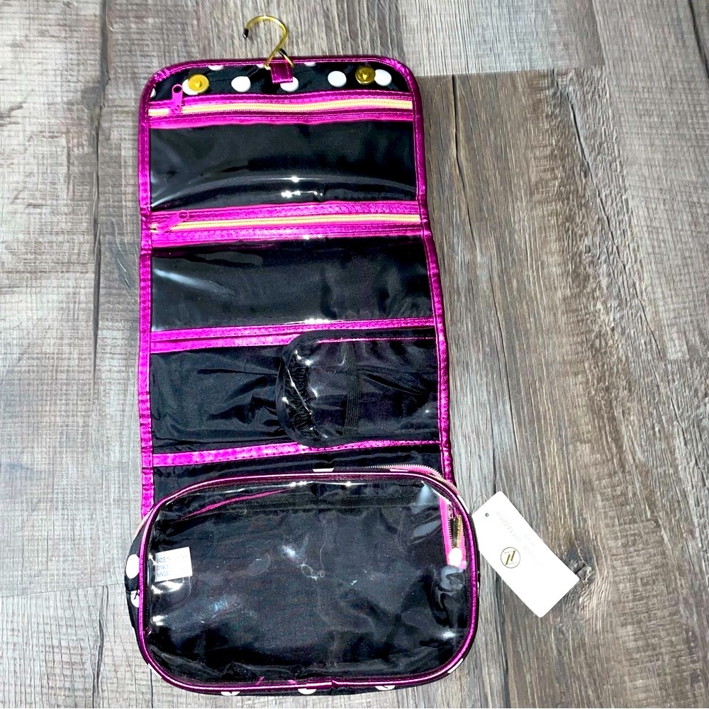 Hanging Travel Cosmetic Case - NEW Adrienne Vittadini Retro Vintage